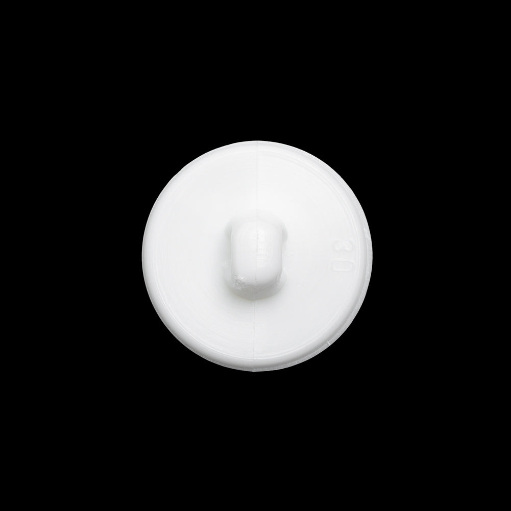 Plastic Shank Back Button - White Faux Gems and Latticework - 30L/19mm - Detail Plastic Shank Back Button - White Faux Gems and Latticework - 30L/19mm - Detail