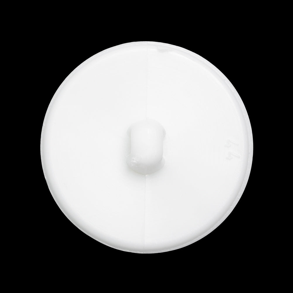 Plastic Shank Back Button - White Faux Gems and Latticework - 44L/28mm - Detail Plastic Shank Back Button - White Faux Gems and Latticework - 44L/28mm - Detail