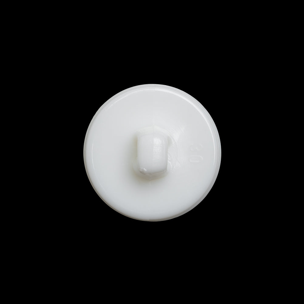 Concave Plastic Shank Back Button - White Beaded Look Embossed - 30L/19mm - Detail Concave Plastic Shank Back Button - White Beaded Look Embossed - 30L/19mm - Detail