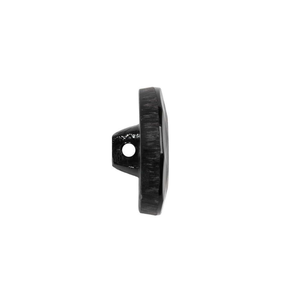 Faceted Glass Shank Back Button - Black Matte Center - 28L/18mm Faceted Glass Shank Back Button - Black Matte Center - 28L/18mm