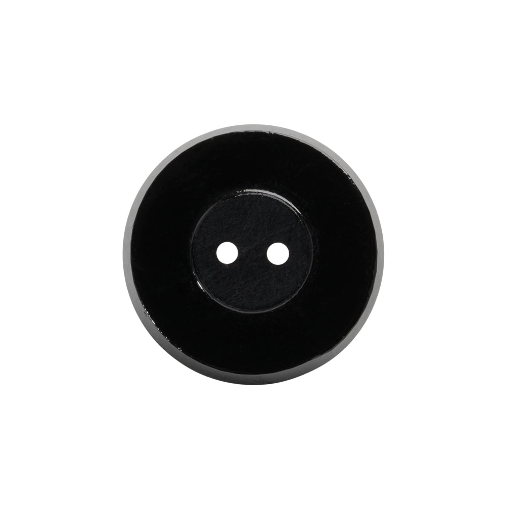 Flat Glass 2-Hole Button - Black - 35L/22mm Flat Glass 2-Hole Button - Black - 35L/22mm