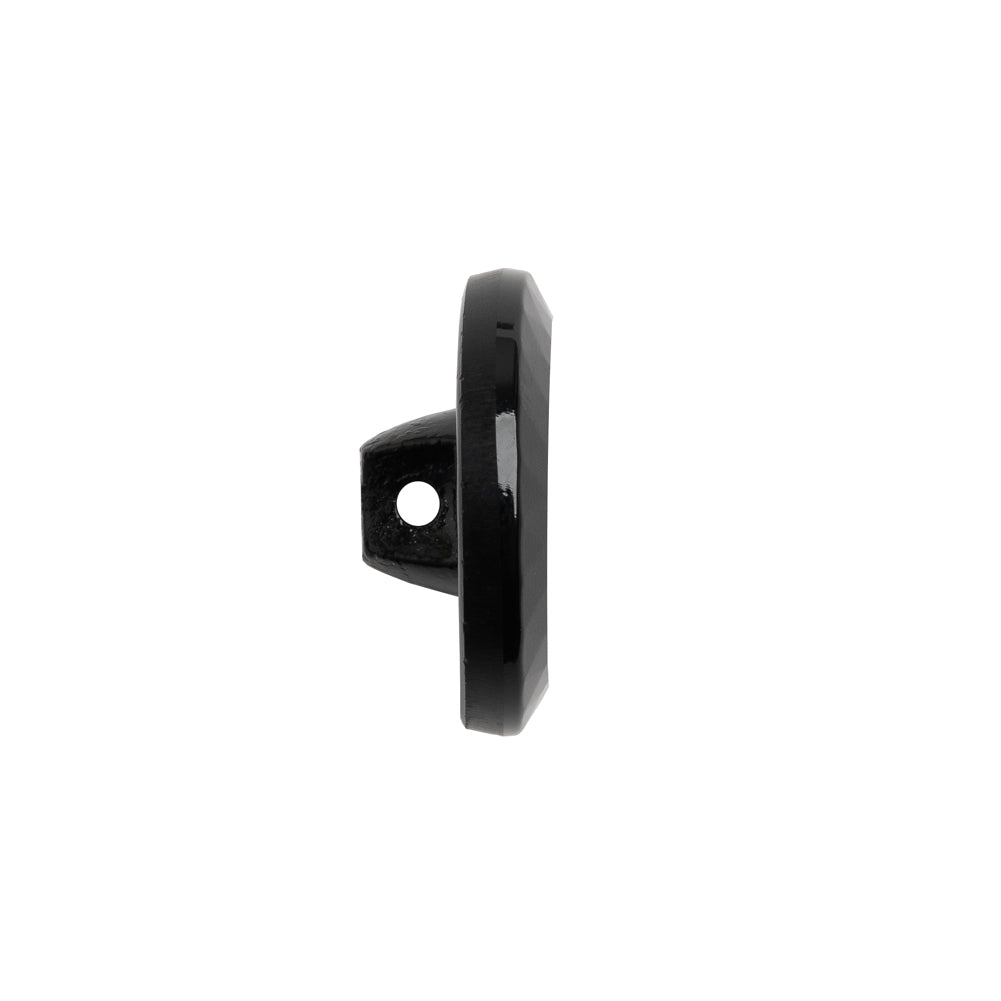 Glass Shank Back Button - Black Faceted Rim - 32L/20mm Glass Shank Back Button - Black Faceted Rim - 32L/20mm