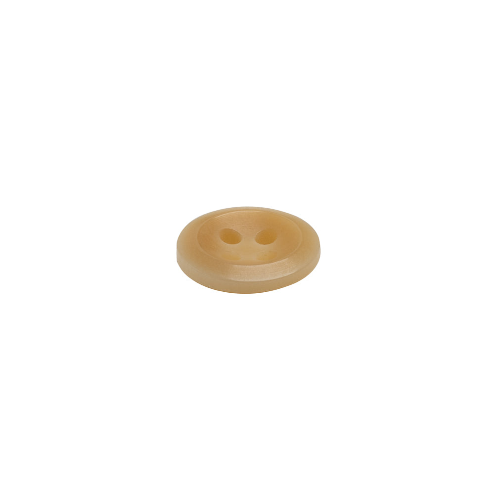 Horn 4-Hole Button - 18L/11.5mm - Beige Dish-Shaped Horn 4-Hole Button - 18L/11.5mm - Beige Dish-Shaped