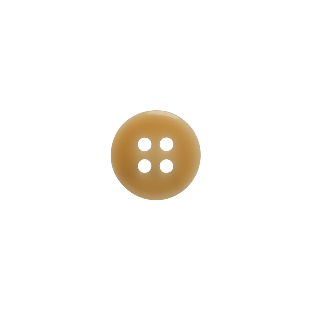 Horn 4-Hole Button - 18L/11.5mm - Beige Dish-Shaped Horn 4-Hole Button - 18L/11.5mm - Beige Dish-Shaped