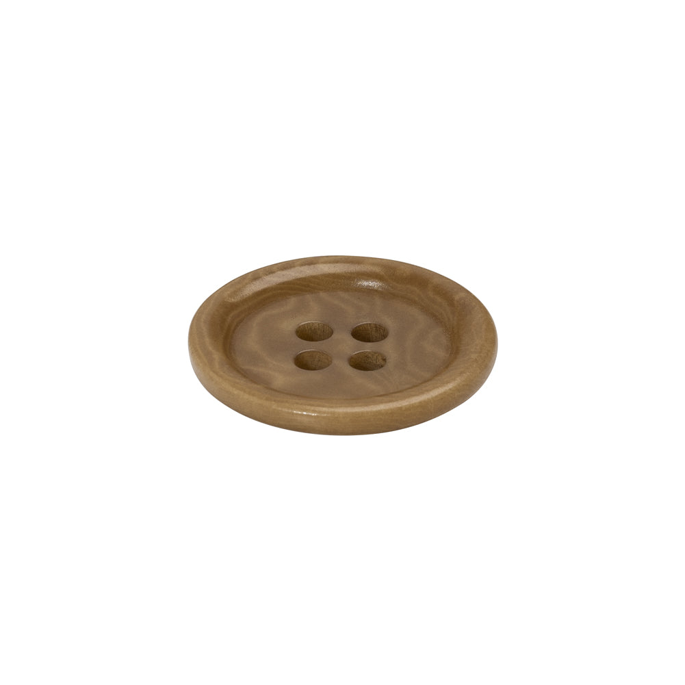 Horn 4-Hole Button - 30L/19mm - Light Brown Swirled Horn 4-Hole Button - 30L/19mm - Light Brown Swirled