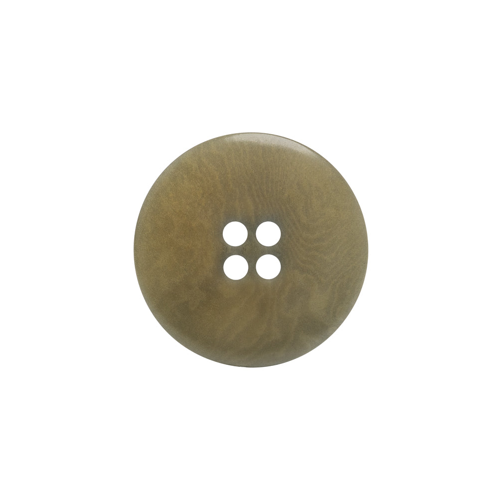 Horn 4-Hole Button - 32L/20mm - Light Gray Green Narrow Rim - Detail Horn 4-Hole Button - 32L/20mm - Light Gray Green Narrow Rim - Detail