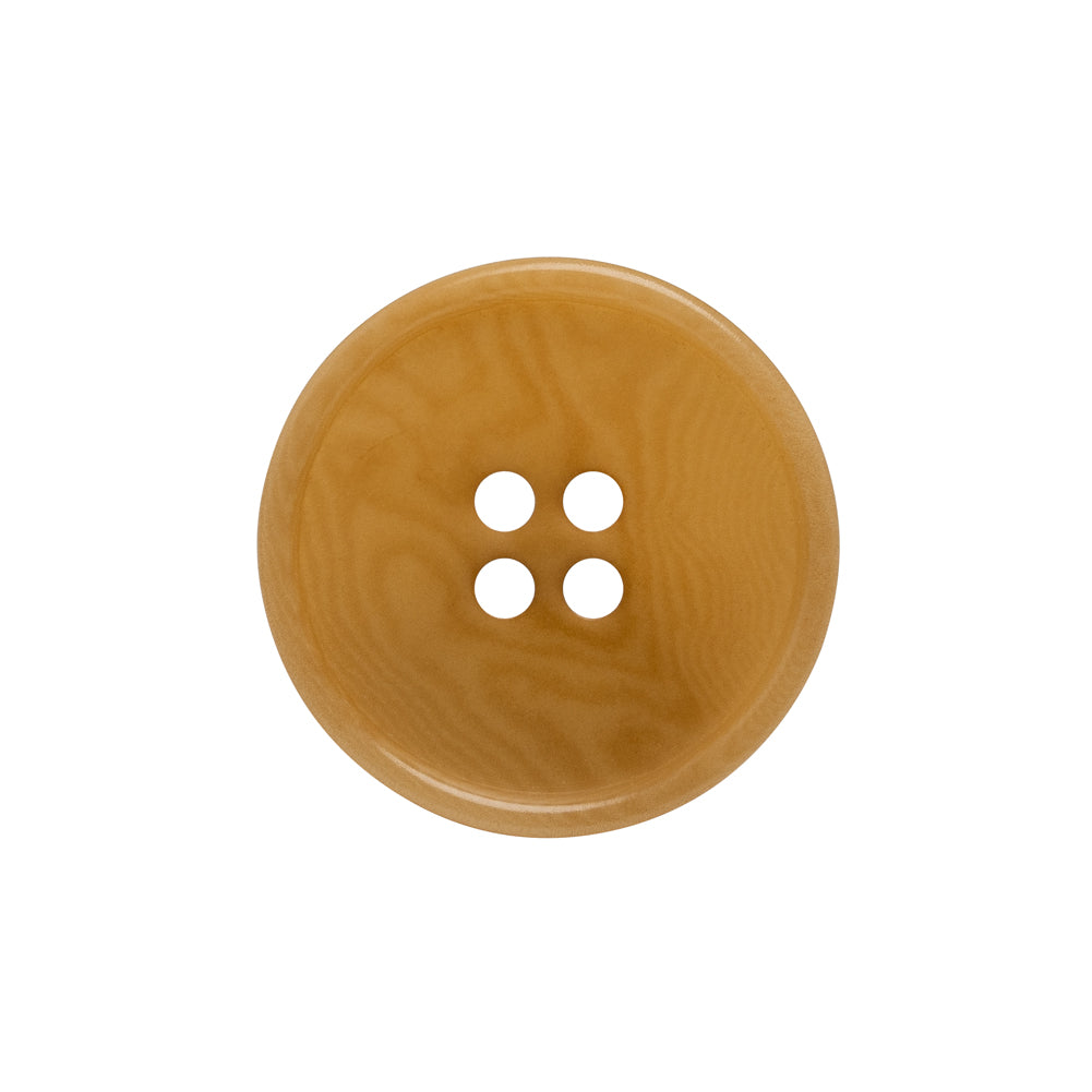 Horn 4-Hole Button - 36L/23mm - Caramel Beige Swirled Horn 4-Hole Button - 36L/23mm - Caramel Beige Swirled