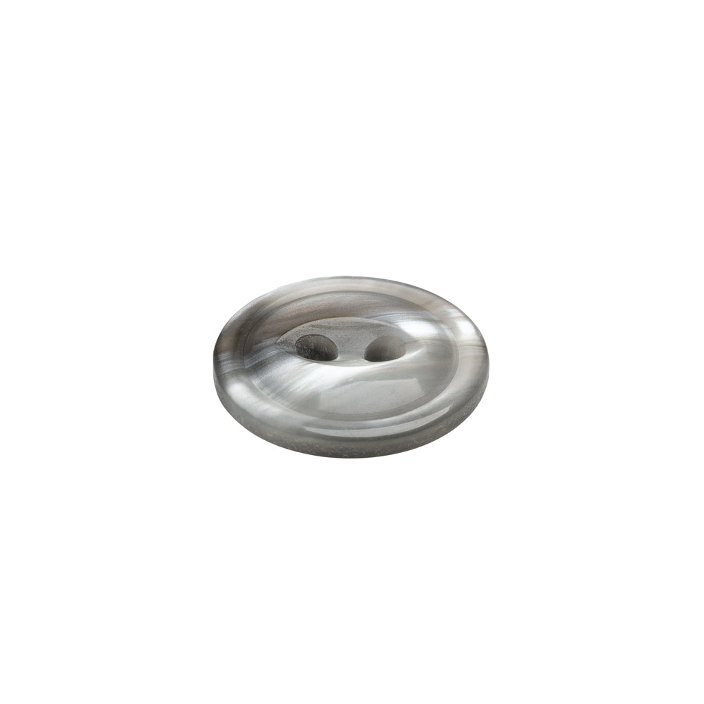 Plastic 2-Hole Button - 24L/15mm - Translucent Gray Swirl Plastic 2-Hole Button - 24L/15mm - Translucent Gray Swirl