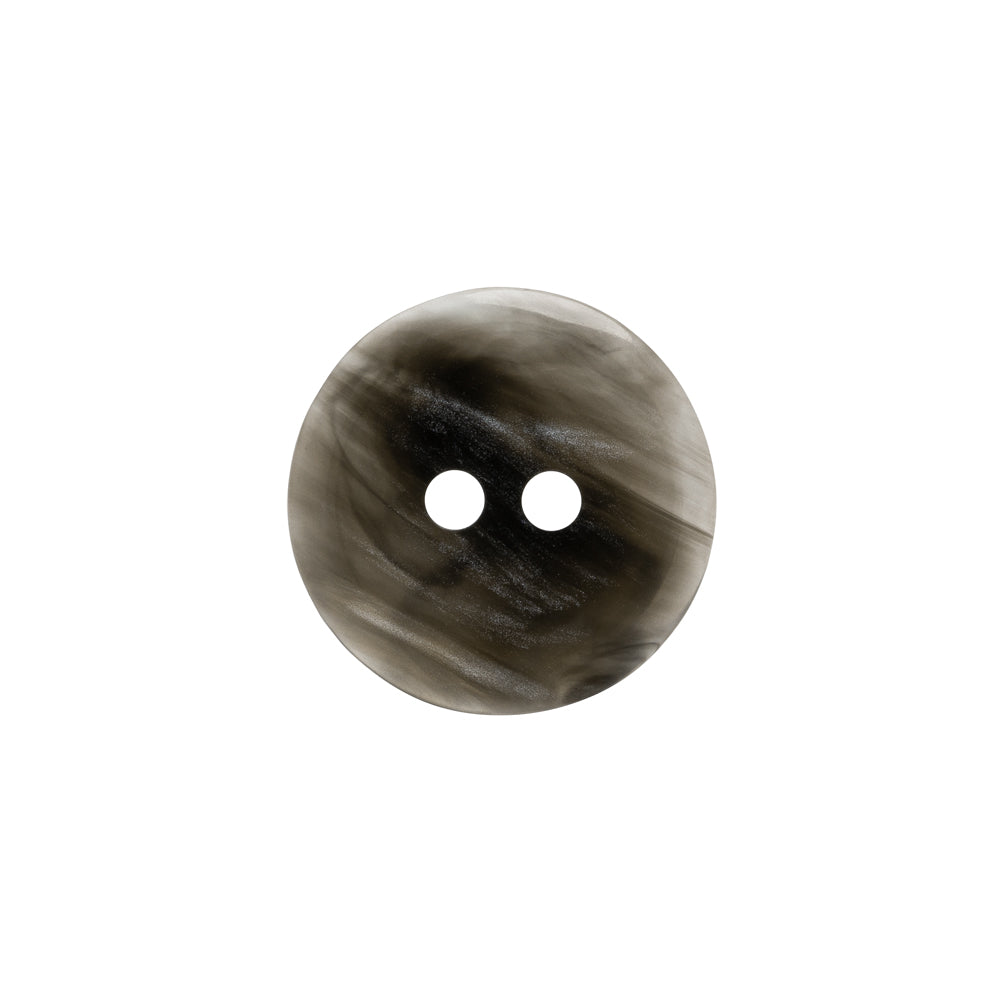 Plastic 2-Hole Button - 28L/18mm - Translucent Gray Swirl - Detail Plastic 2-Hole Button - 28L/18mm - Translucent Gray Swirl - Detail