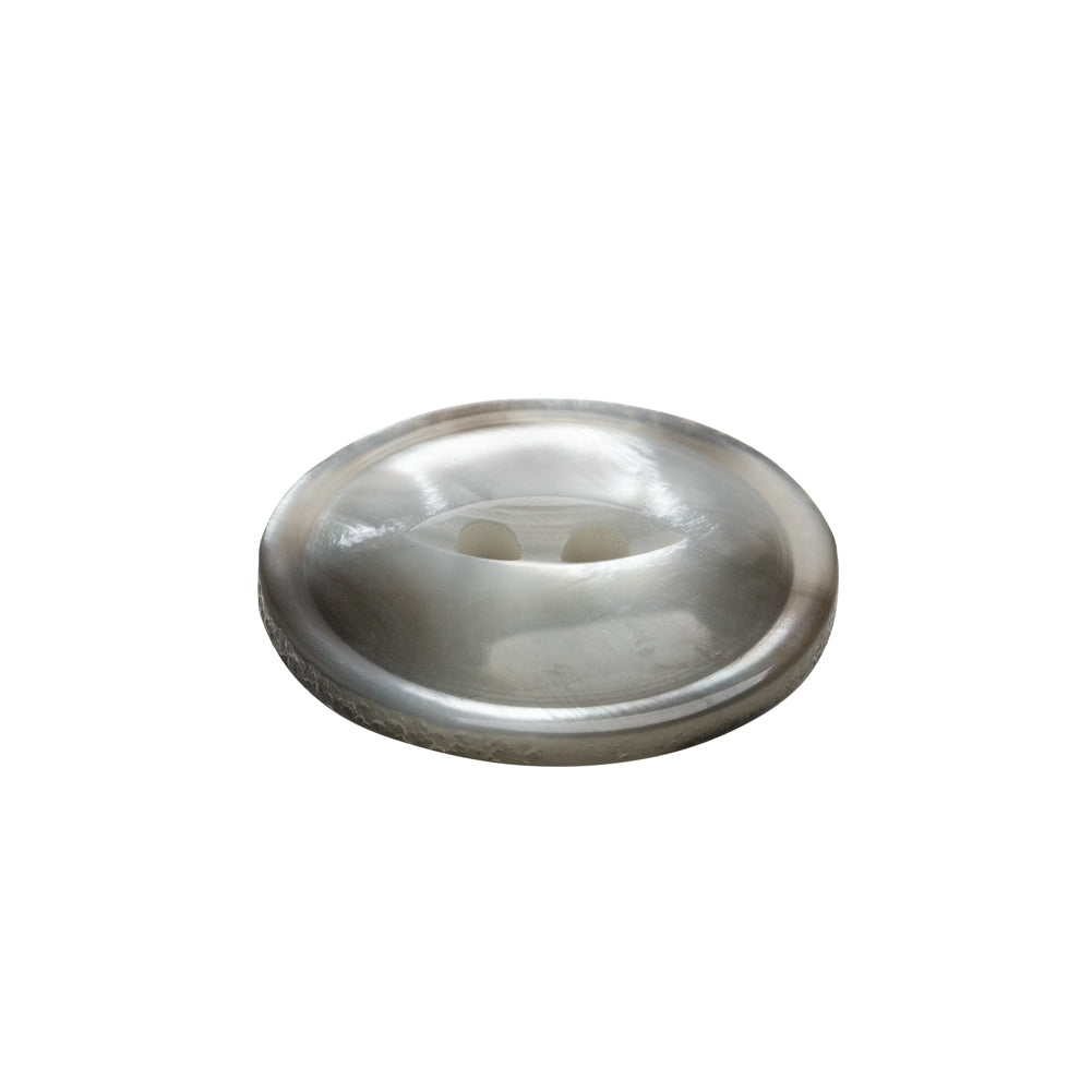 Plastic 2-Hole Button - 36L/23mm - Translucent Gray Swirl - Folded Plastic 2-Hole Button - 36L/23mm - Translucent Gray Swirl - Folded