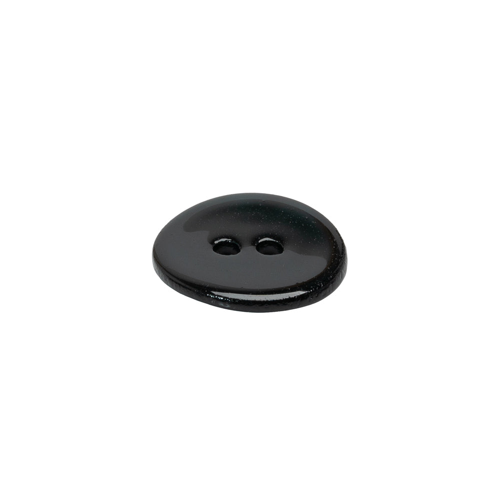 Shell 2-Hole Button - 24L/15mm - Black and Green Shell 2-Hole Button - 24L/15mm - Black and Green