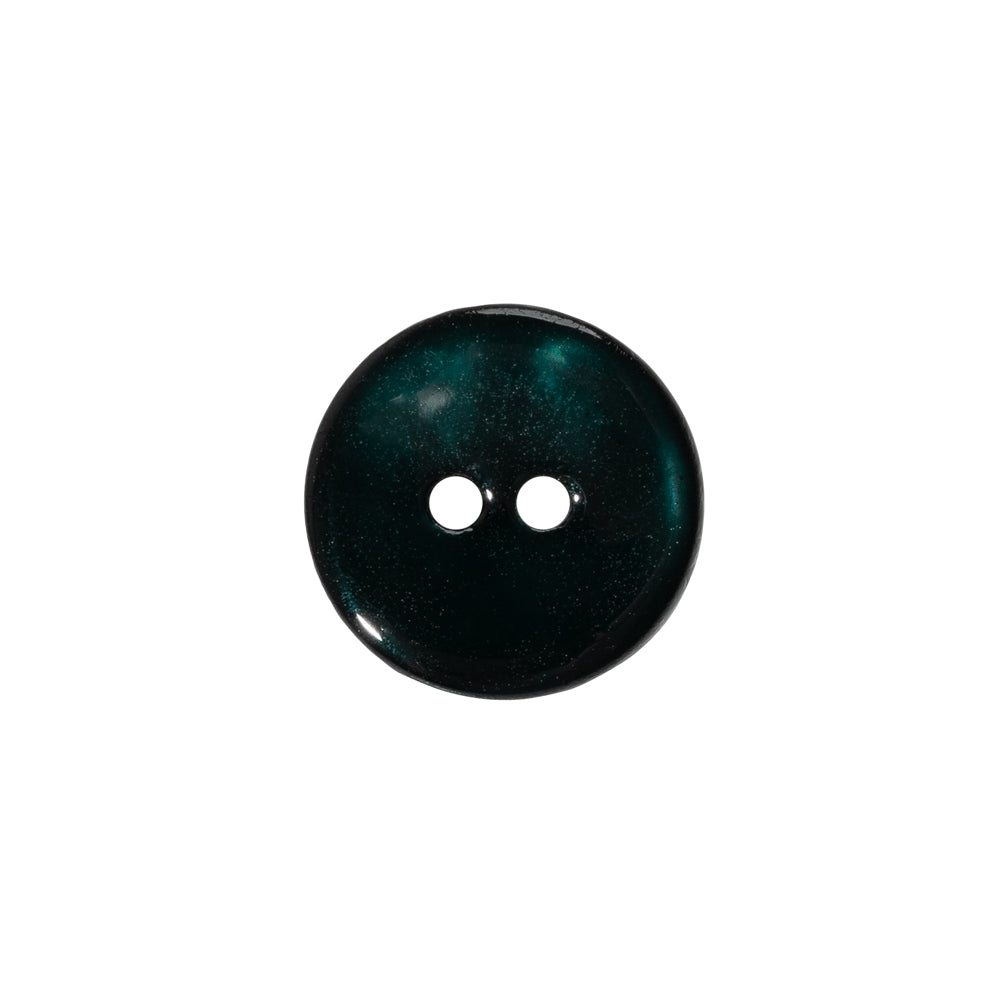 Shell 2-Hole Button - 24L/15mm - Black and Green Shell 2-Hole Button - 24L/15mm - Black and Green