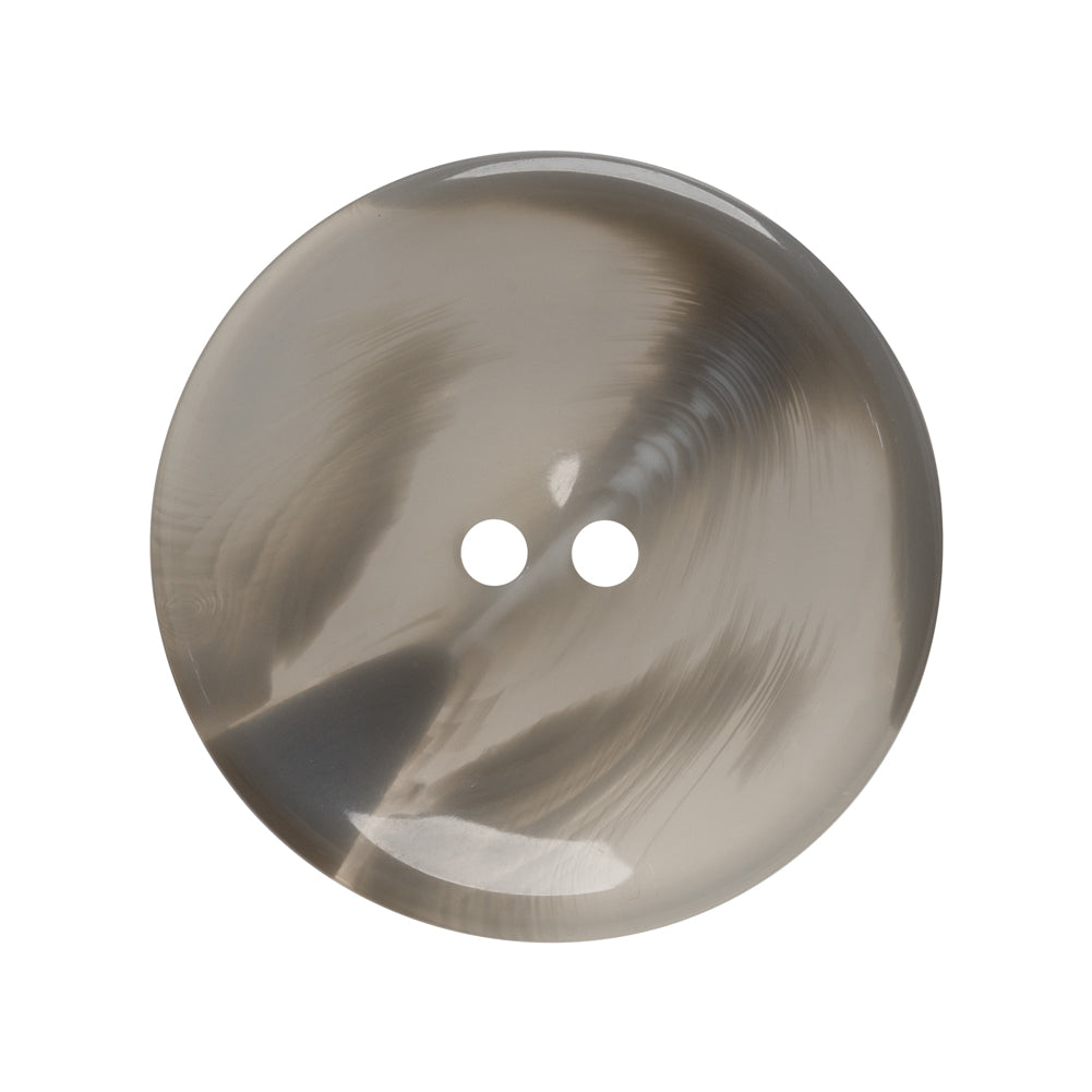 Plastic 2-Hole Button - 44L/28mm - Translucent Gray Swirl Dish Shaped with Raised Center Plastic 2-Hole Button - 44L/28mm - Translucent Gray Swirl Dish Shaped with Raised Center