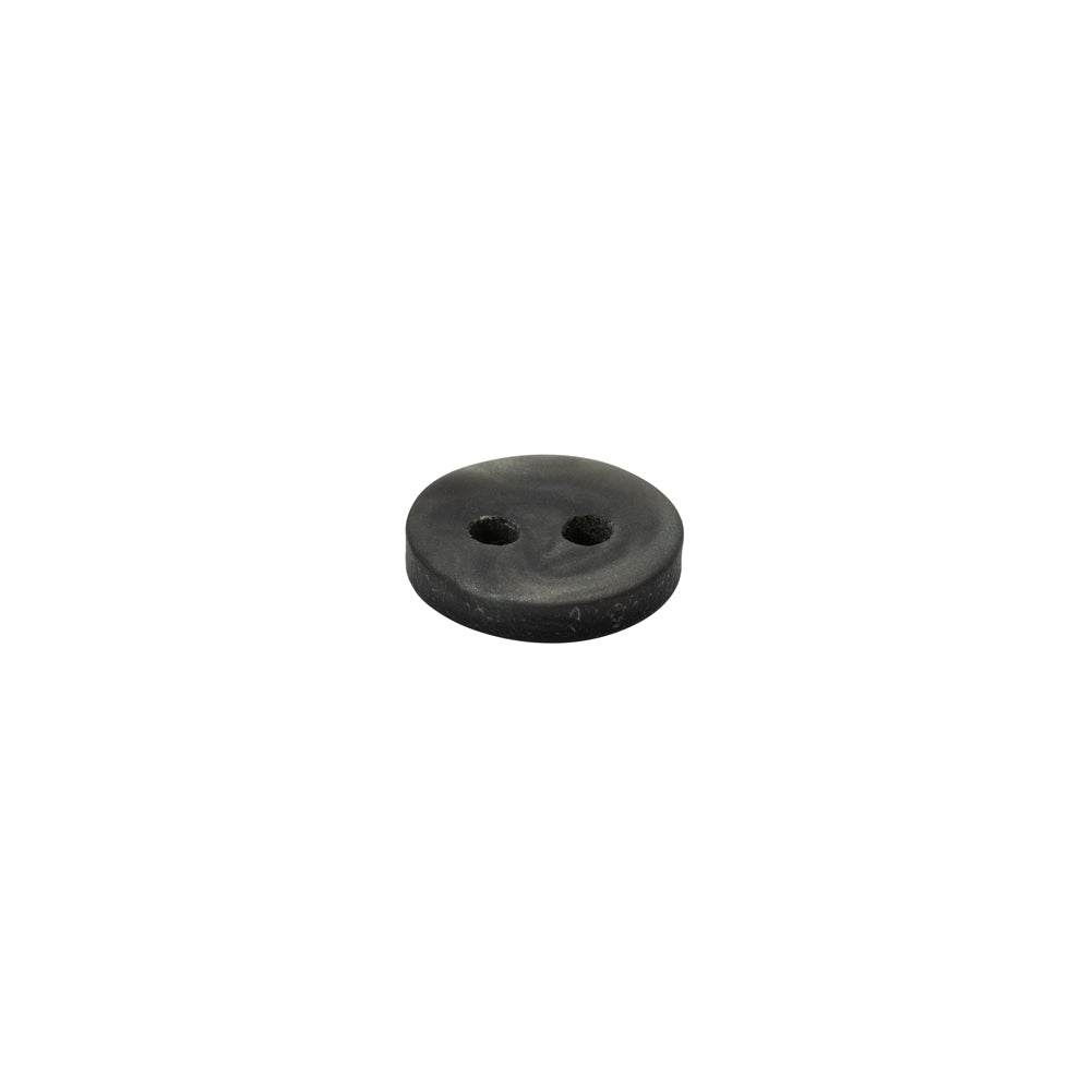 Plastic 2-Hole Button - 16L/10mm - Shimmering Charcoal - Folded Plastic 2-Hole Button - 16L/10mm - Shimmering Charcoal - Folded