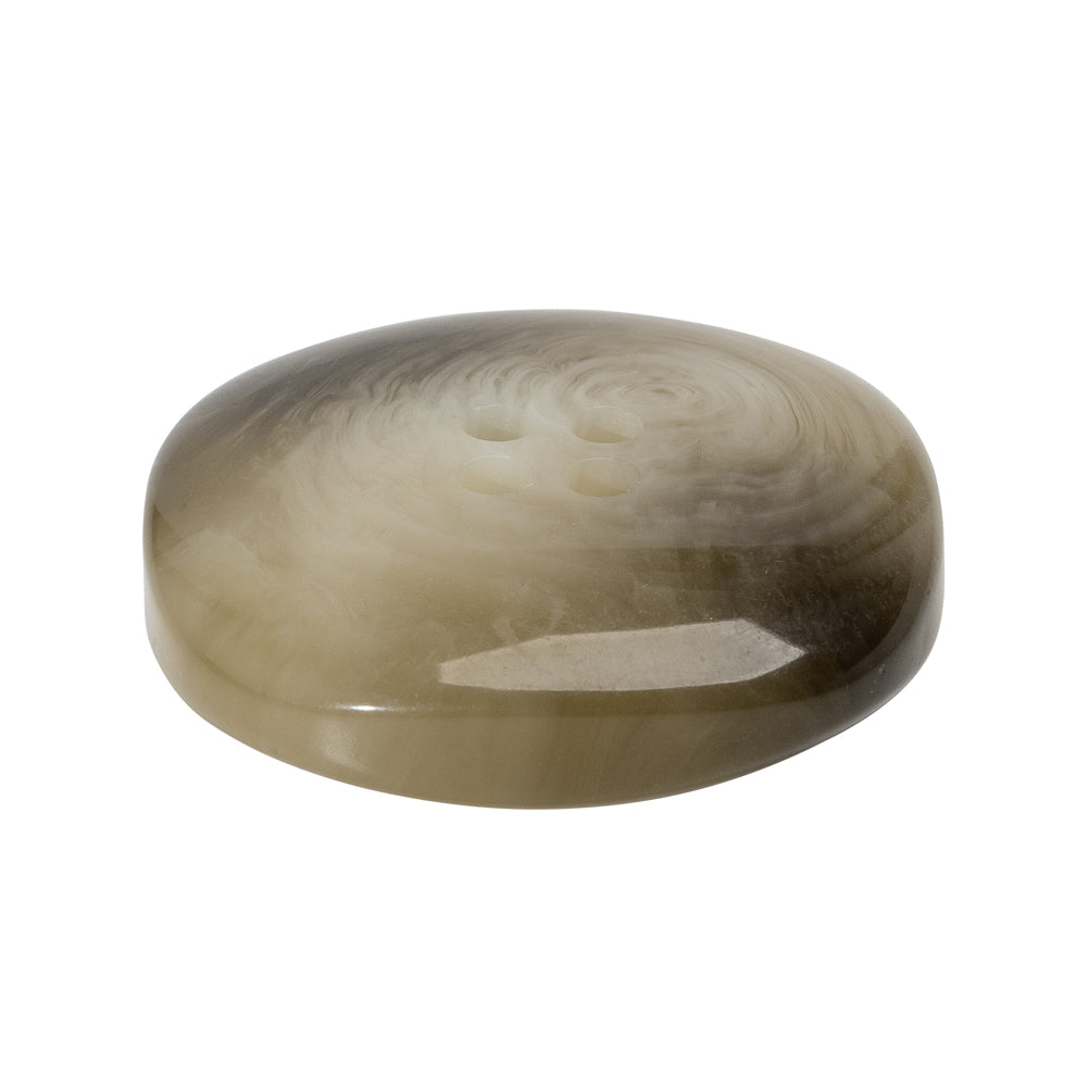 Plastic 4-Hole Button - 42L/27mm - Gray and Brown Chunky Square - Folded Plastic 4-Hole Button - 42L/27mm - Gray and Brown Chunky Square - Folded