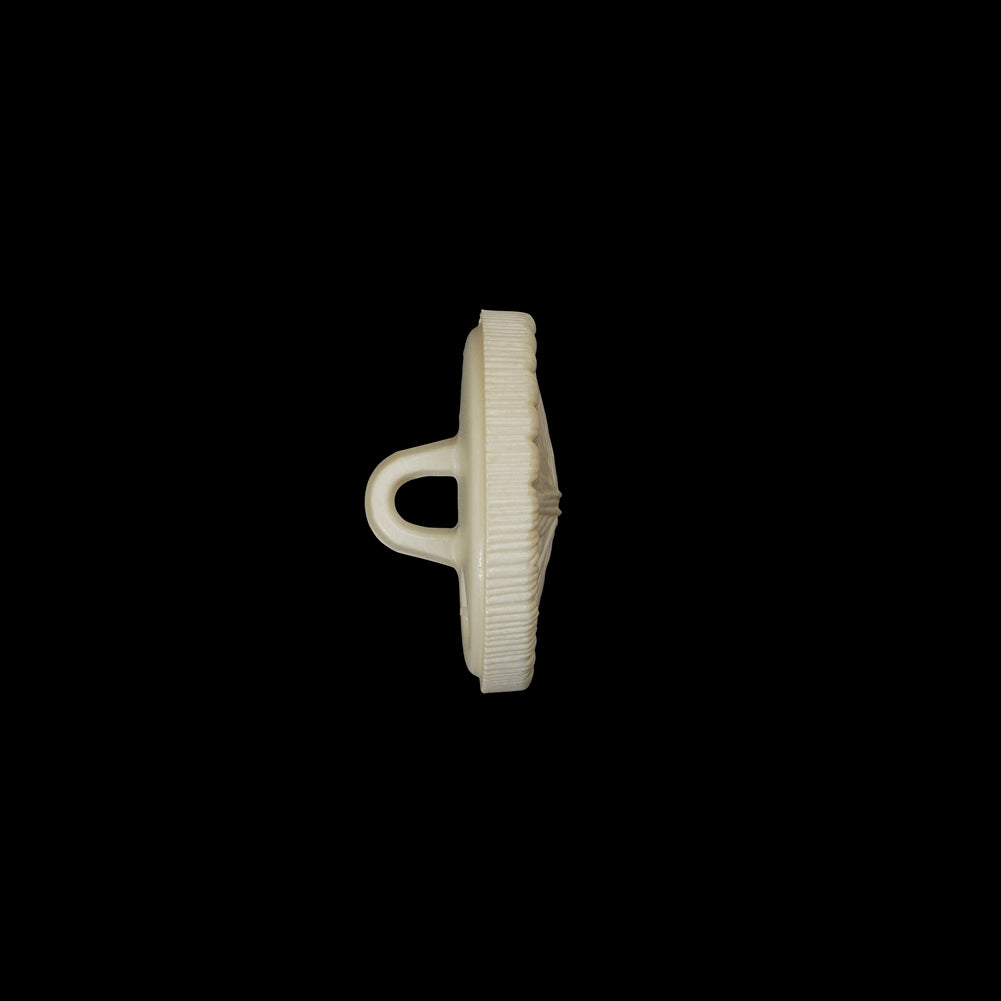 Plastic Shank Back Button - 24L/15mm - Ivory Radiating Sticks - Folded Plastic Shank Back Button - 24L/15mm - Ivory Radiating Sticks - Folded