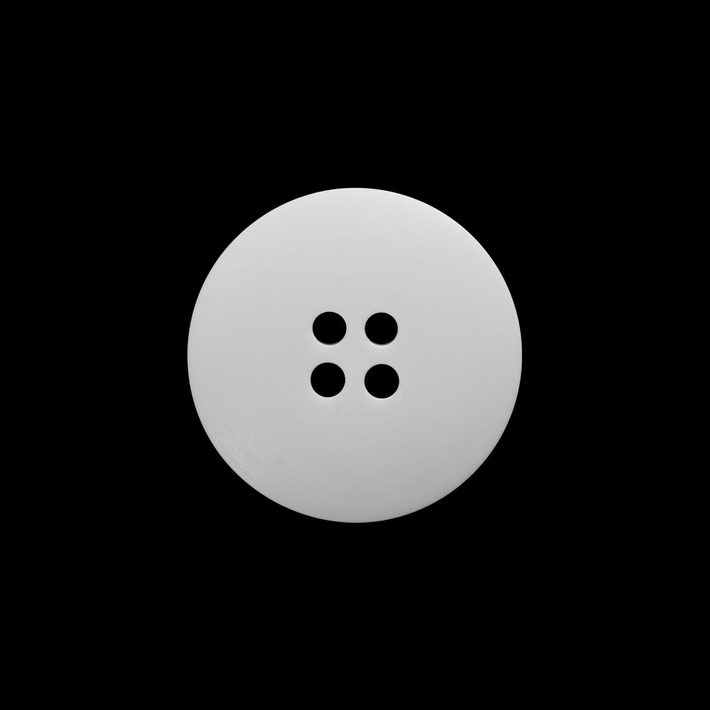 Plastic 4-Hole Button - 32L/20mm - Off White Low Convex - Detail Plastic 4-Hole Button - 32L/20mm - Off White Low Convex - Detail