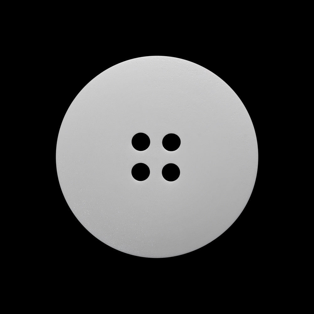 Plastic 4-Hole Button - 40L/25.5mm - White Low Convex Plastic 4-Hole Button - 40L/25.5mm - White Low Convex