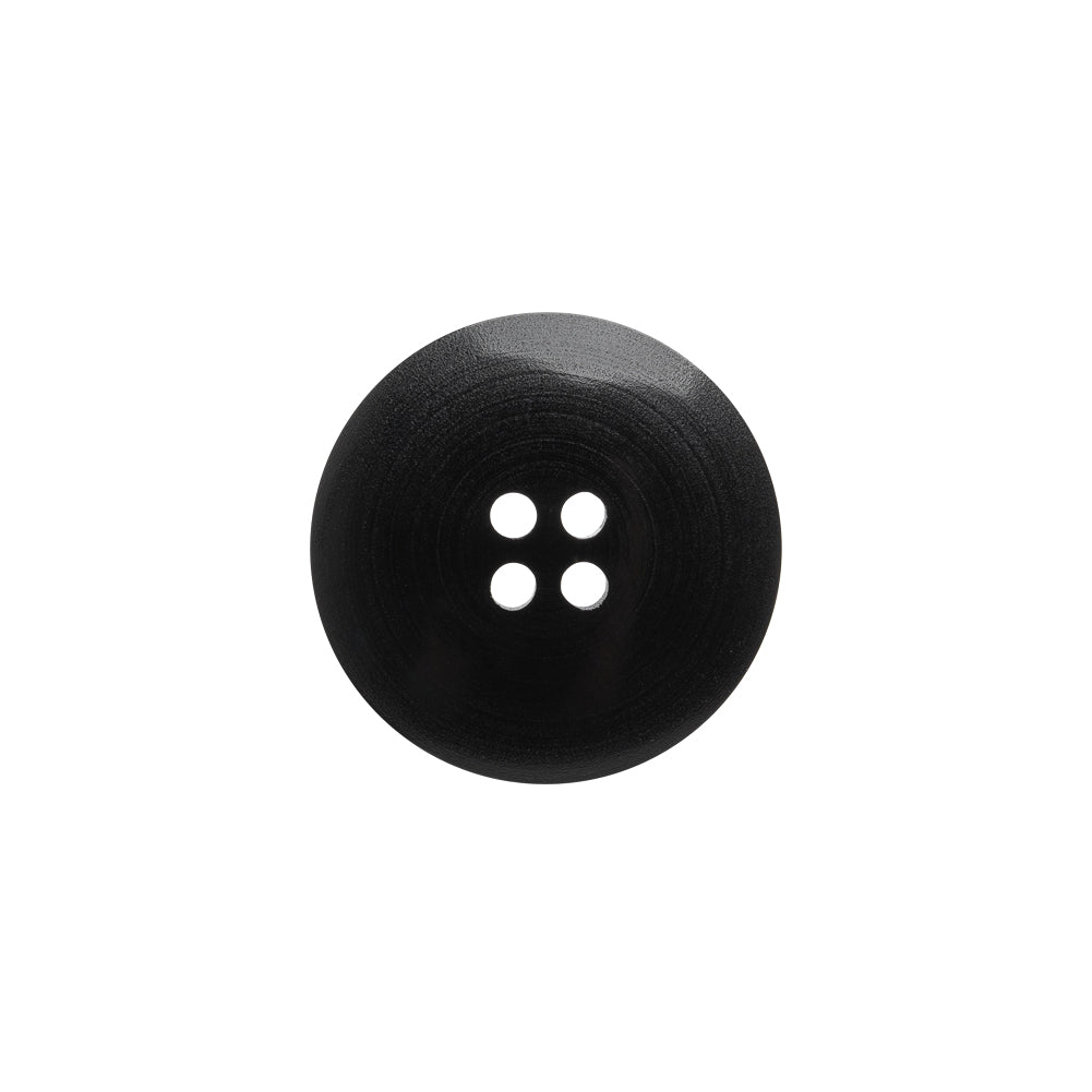 Plastic 4- Hole Button - 28L/18mm - Black with Rounded Square Center Plastic 4- Hole Button - 28L/18mm - Black with Rounded Square Center