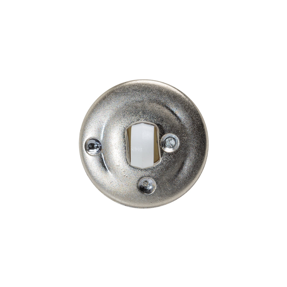 Plastic 2-Piece Shank Back Button - 30L/19mm - Silver and White Pearl Dome Plastic 2-Piece Shank Back Button - 30L/19mm - Silver and White Pearl Dome