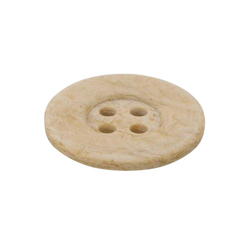 Bone 4-Hole Button - 40L/25.5mm - White and Beige Subtle Swirls Bone 4-Hole Button - 40L/25.5mm - White and Beige Subtle Swirls