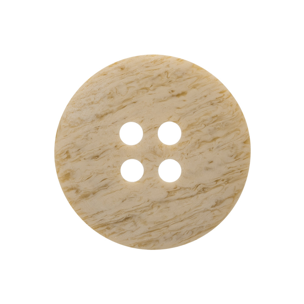 Bone 4-Hole Button - 40L/25.5mm - White and Beige Subtle Swirls Bone 4-Hole Button - 40L/25.5mm - White and Beige Subtle Swirls