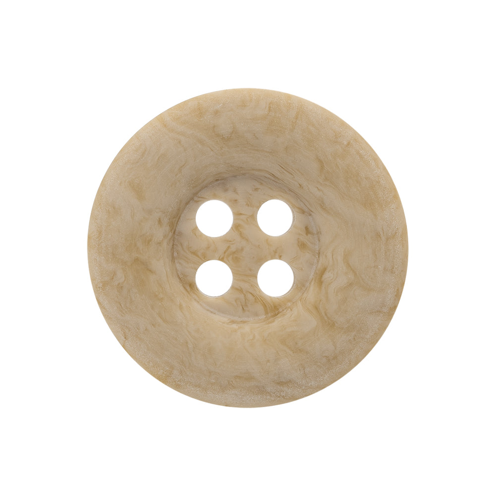 Bone 4-Hole Button - 40L/25.5mm - White and Beige Subtle Swirls Bone 4-Hole Button - 40L/25.5mm - White and Beige Subtle Swirls