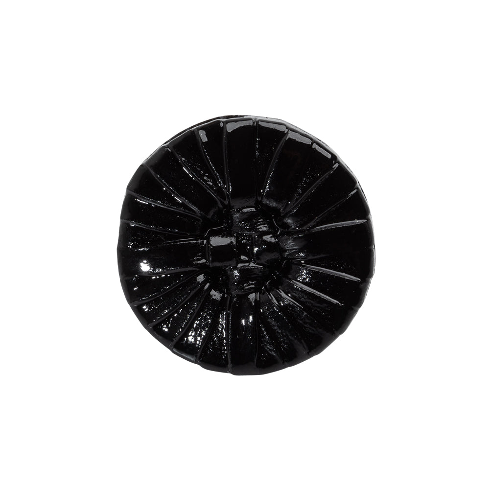 Plastic Shank Back Button - 36L/23mm - Black Faux Leather Wrapped Plastic Shank Back Button - 36L/23mm - Black Faux Leather Wrapped