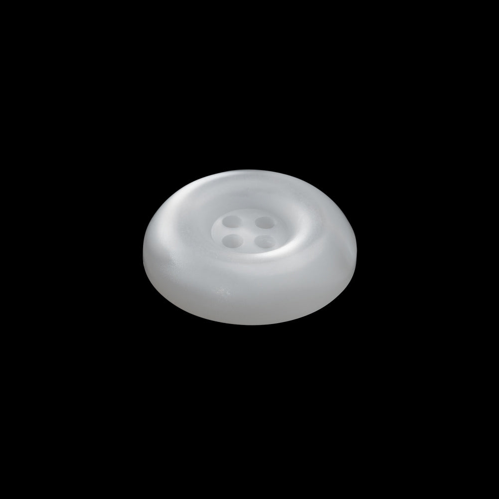 Plastic 4-Hole Button - 28L/18mm - Frosted Clear and Iridescent White Ink Well Plastic 4-Hole Button - 28L/18mm - Frosted Clear and Iridescent White Ink Well