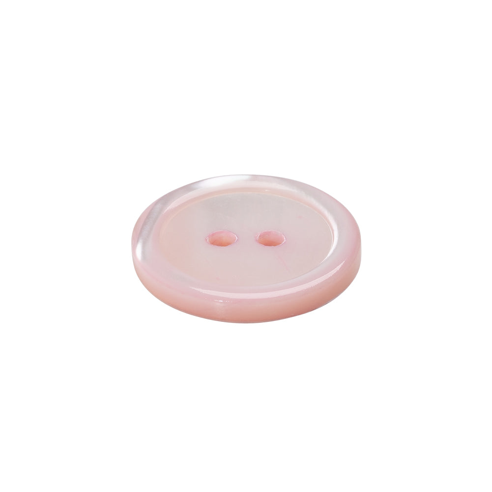Shell 2-Hole Button - 32L/20mm - Baby Pink Shimmer Narrow Rim Shell 2-Hole Button - 32L/20mm - Baby Pink Shimmer Narrow Rim