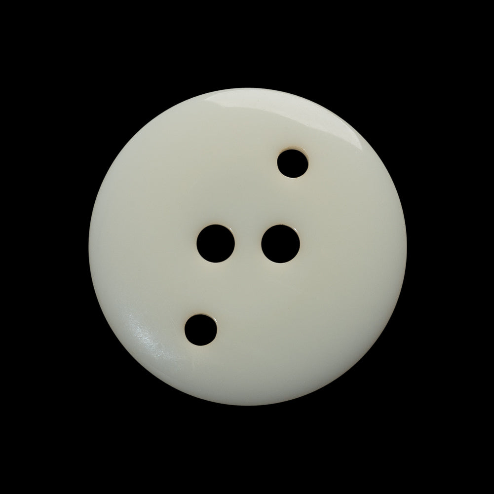 Plastic 2-Hole Button - 40L/25.5mm - Iridescent Ivory Stairstep with Decorative Holes - Detail Plastic 2-Hole Button - 40L/25.5mm - Iridescent Ivory Stairstep with Decorative Holes - Detail