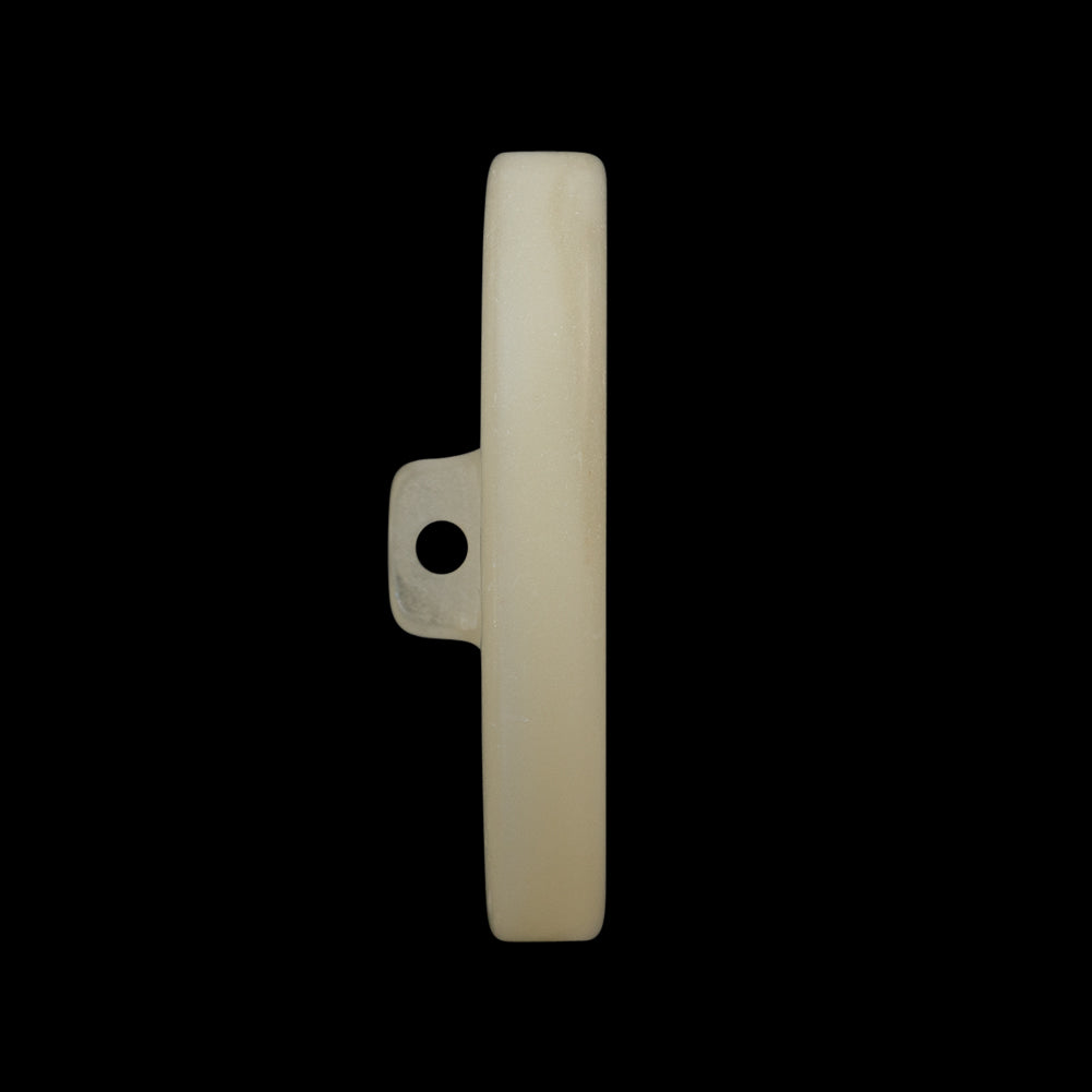 Plastic Shank Back Button - 44L/28mm - Iridescent White Swirl Shallow Dish - Folded Plastic Shank Back Button - 44L/28mm - Iridescent White Swirl Shallow Dish - Folded