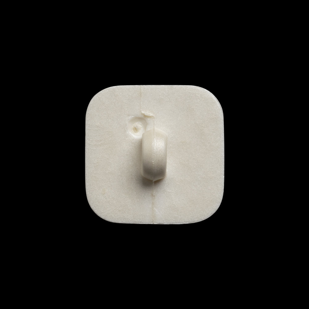 Square Plastic Shank Back Button - 30L/19mm - Off White Shimmer - Detail Square Plastic Shank Back Button - 30L/19mm - Off White Shimmer - Detail