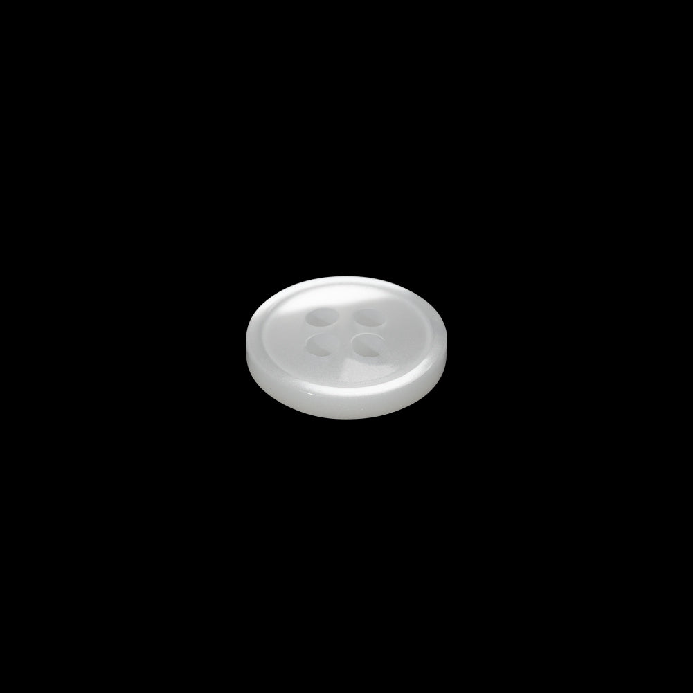 Plastic 4-Hole Button - 18L/11.5mm - Luminous White Plastic 4-Hole Button - 18L/11.5mm - Luminous White