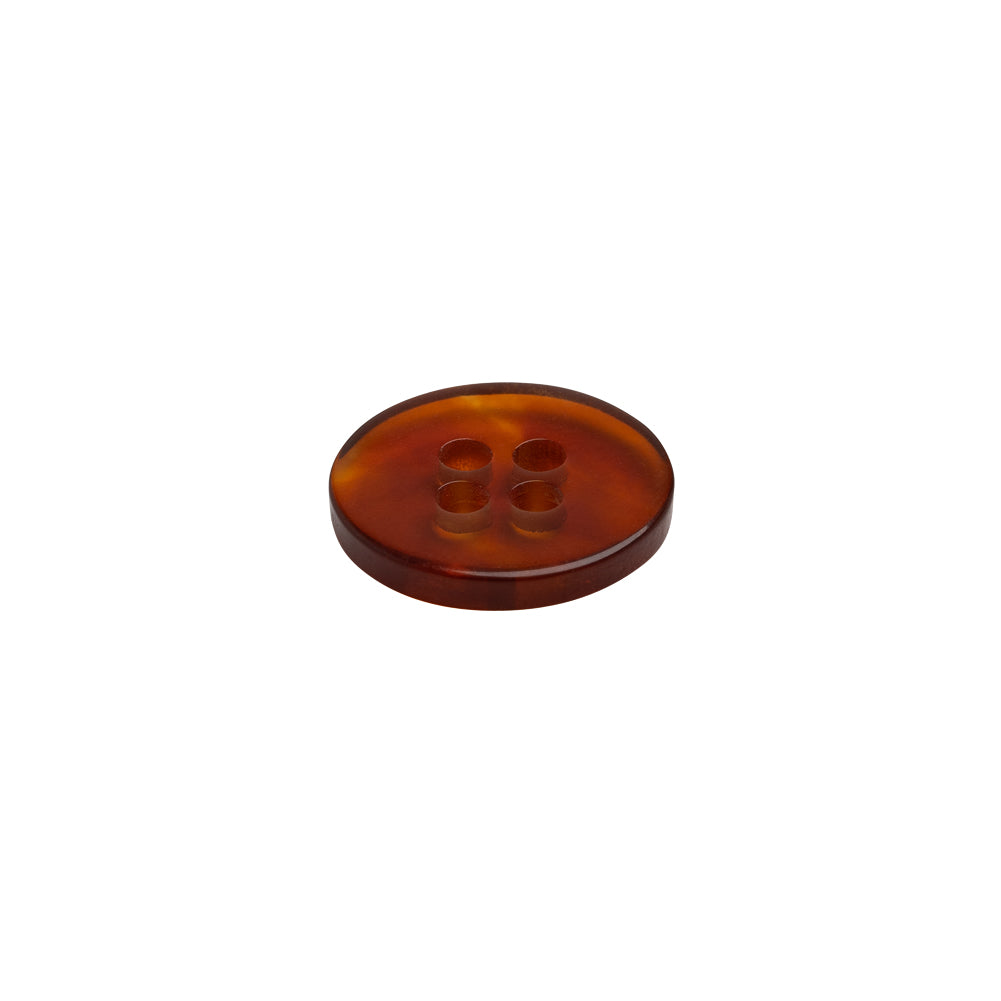 Plastic 4-Hole Button - 20L/12.5mm - Translucent Burnt Orange Plastic 4-Hole Button - 20L/12.5mm - Translucent Burnt Orange