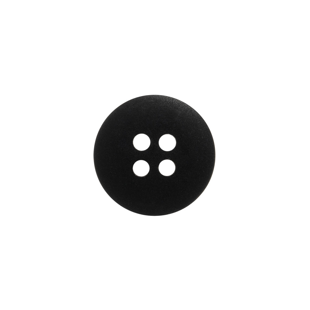 Plastic 4-Hole Button - 24L/15mm - Matte Black Smooth Top Plastic 4-Hole Button - 24L/15mm - Matte Black Smooth Top