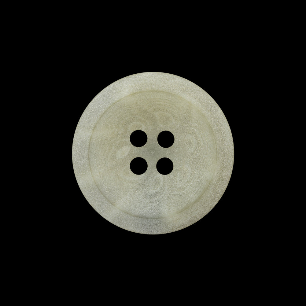 Plastic 4-Hole Button - 35L/22mm - Matte Translucent Ivory Swirls Shallow Plate Plastic 4-Hole Button - 35L/22mm - Matte Translucent Ivory Swirls Shallow Plate