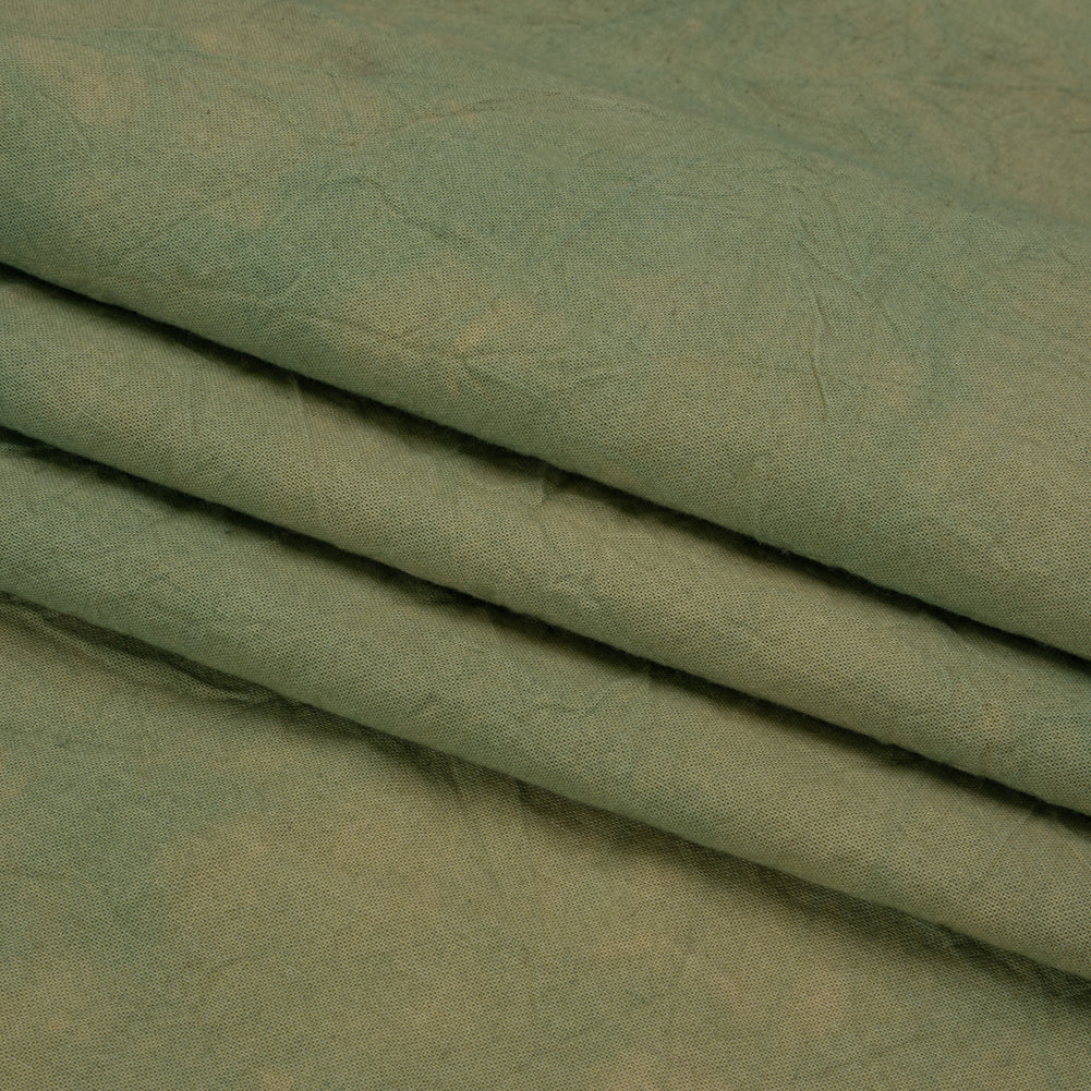Olive Mottled Wrinkled Lightweight Cotton Canvas Folded Olive Mottled Wrinkled Lightweight Cotton Canvas Folded