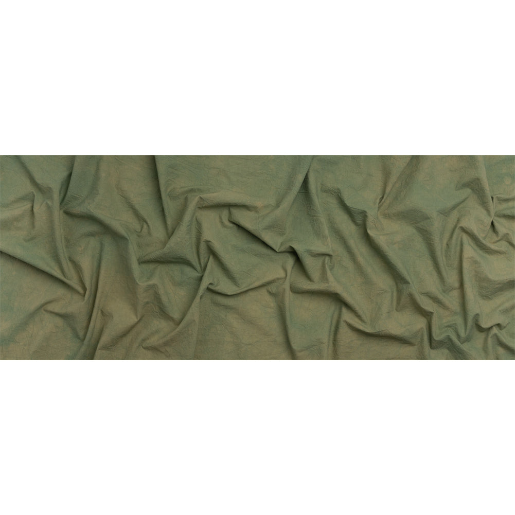 Olive Mottled Wrinkled Lightweight Cotton Canvas Full Olive Mottled Wrinkled Lightweight Cotton Canvas Full