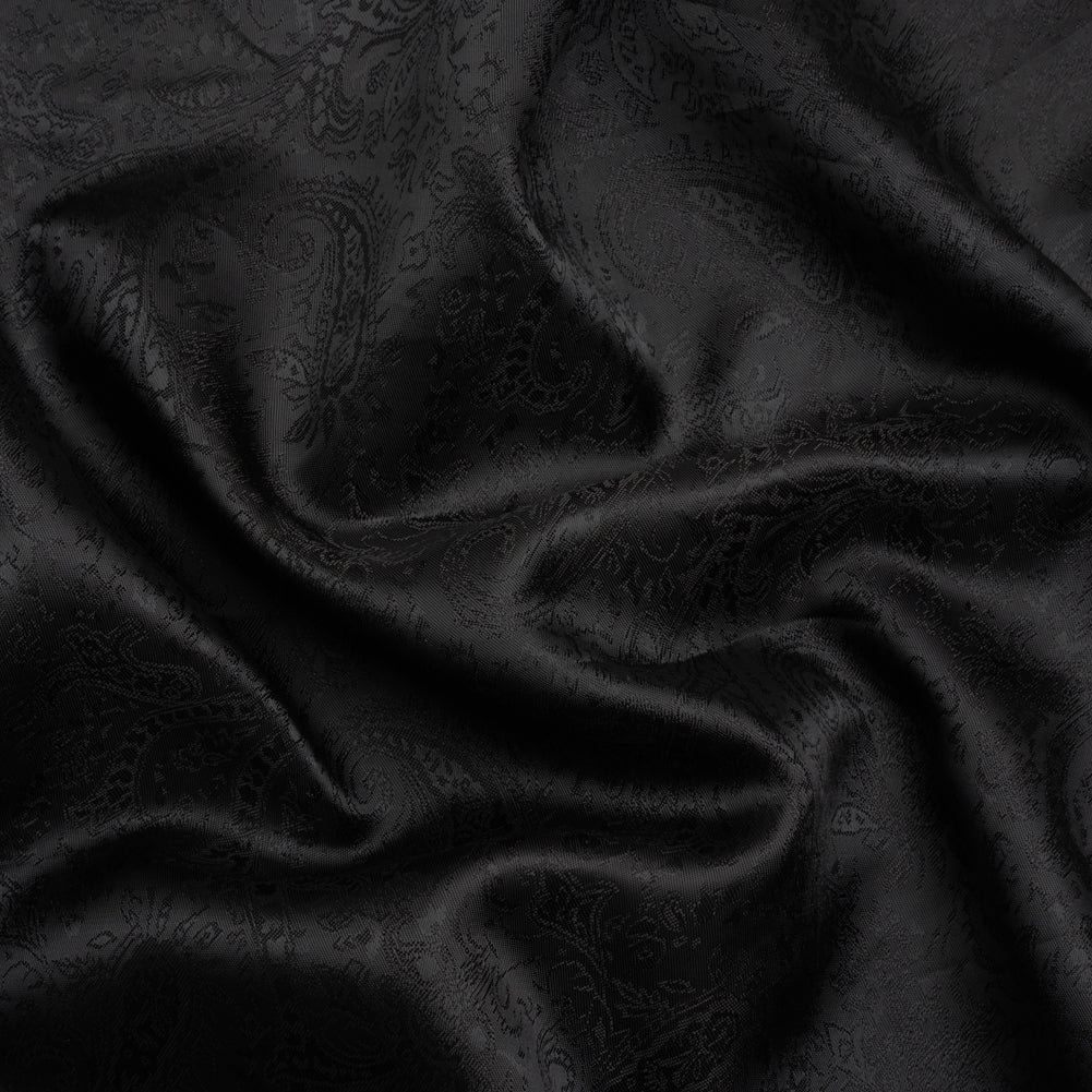 Black Paisley Polyester Jacquard Black Paisley Polyester Jacquard