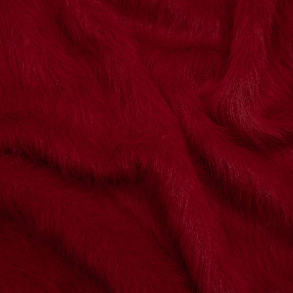 Red Fuzzy Blended Wool Coating Red Fuzzy Blended Wool Coating