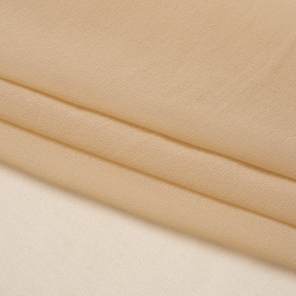 Famous Australian Designer Beige Silk Georgette Folded Famous Australian Designer Beige Silk Georgette Folded