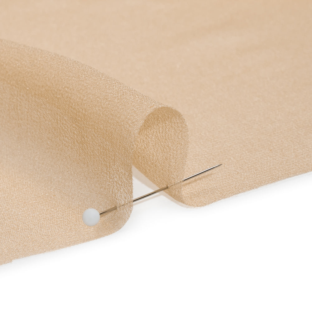 Famous Australian Designer Beige Silk Georgette Detail Famous Australian Designer Beige Silk Georgette Detail