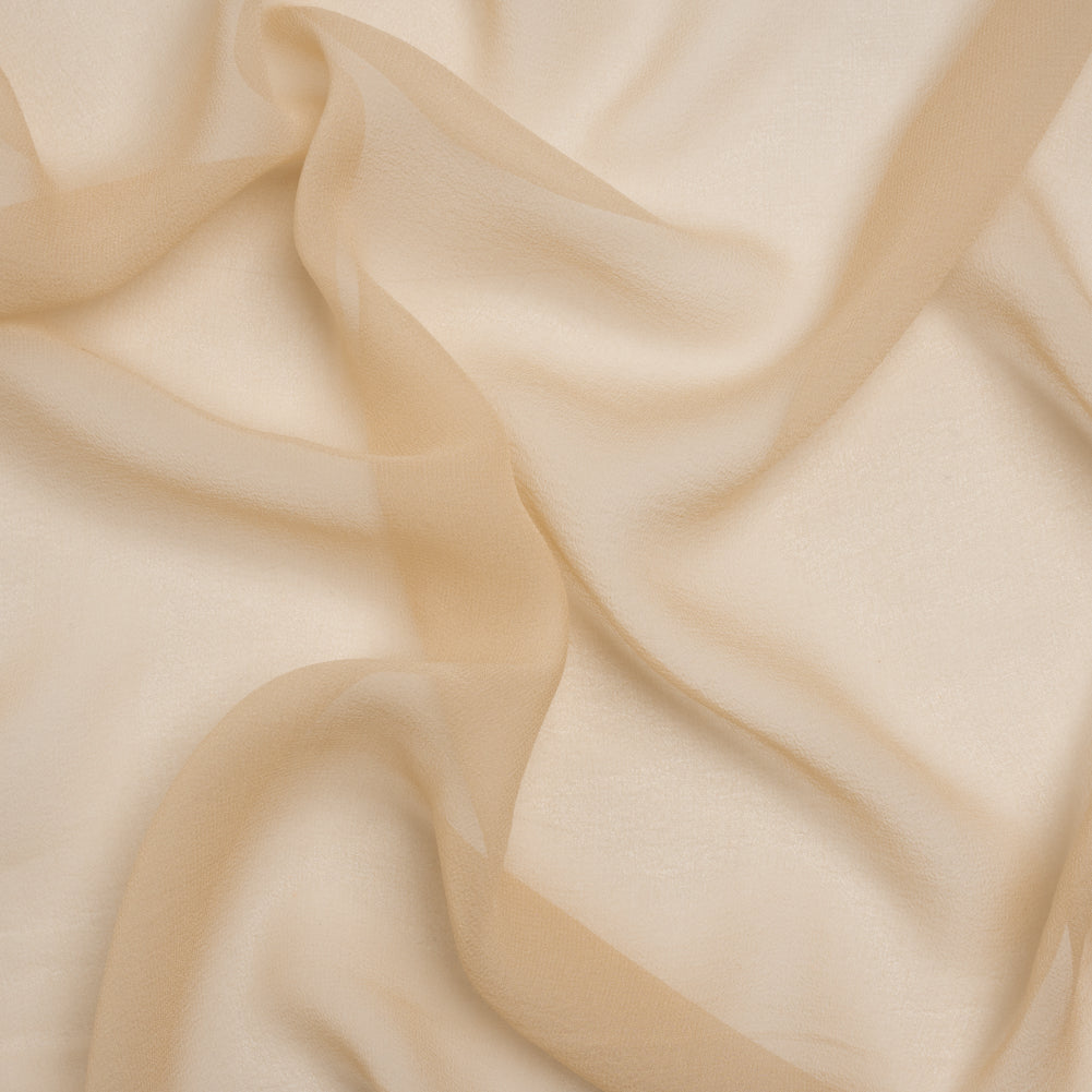 Famous Australian Designer Beige Silk Georgette Famous Australian Designer Beige Silk Georgette