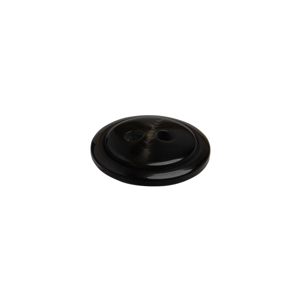 Plastic 2-Hole Button - 24L/15mm - Dark Brown Low Convex Plastic 2-Hole Button - 24L/15mm - Dark Brown Low Convex