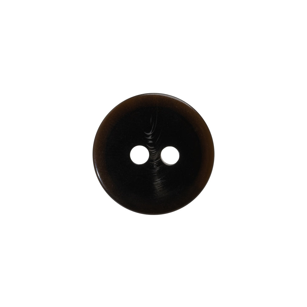 Plastic 2-Hole Button - 24L/15mm - Dark Brown Low Convex Plastic 2-Hole Button - 24L/15mm - Dark Brown Low Convex