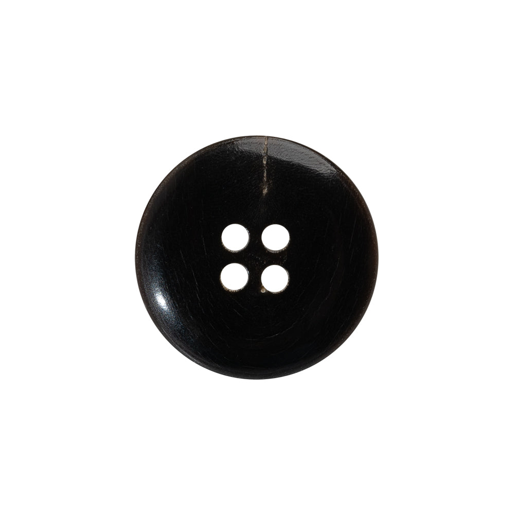Plastic 4-Hole Button - 32L/20mm - Dark Brown and Beige Lines Rolled Rim Plastic 4-Hole Button - 32L/20mm - Dark Brown and Beige Lines Rolled Rim