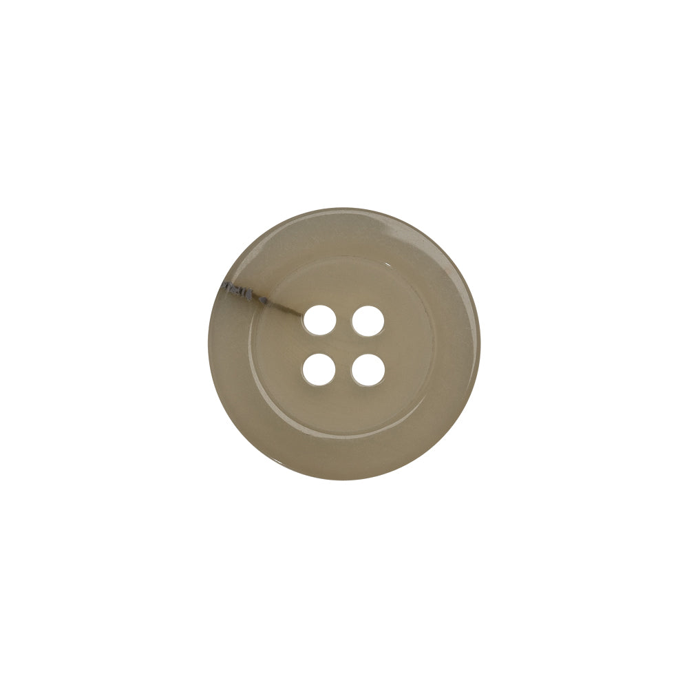 Plastic 4-Hole Button - 24L/15mm - Translucent Ivory with Gray Inclusion Plastic 4-Hole Button - 24L/15mm - Translucent Ivory with Gray Inclusion