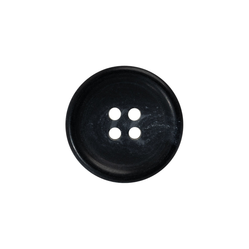 Plastic 4-Hole Button - 32L/20mm - Black with Gray Swirls Plastic 4-Hole Button - 32L/20mm - Black with Gray Swirls