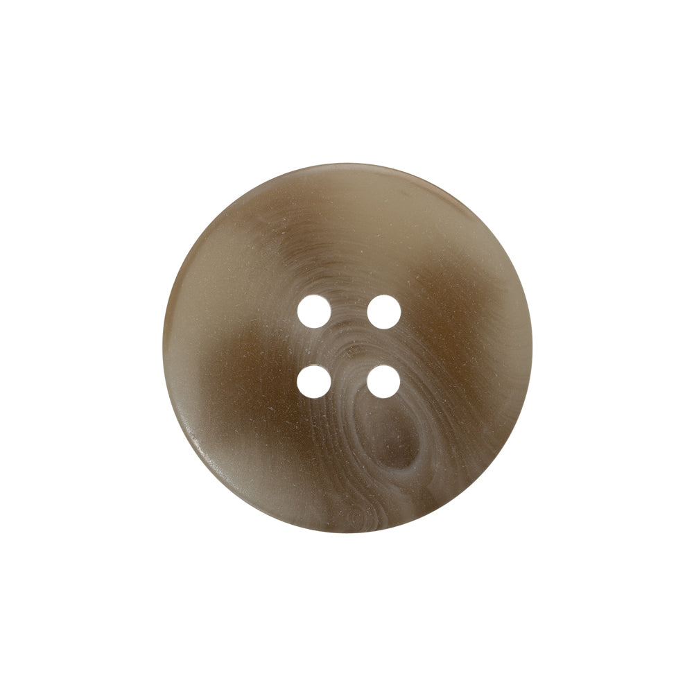 Plastic 4-Hole Button - 36L/23mm - Beige and Taupe Thick Swirls Low Convex - Detail Plastic 4-Hole Button - 36L/23mm - Beige and Taupe Thick Swirls Low Convex - Detail